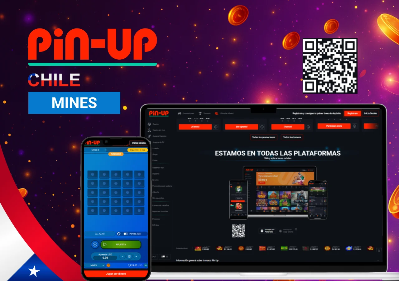 Pantalla del juego Mines dentro de la aplicación móvil para apostar fácilmente